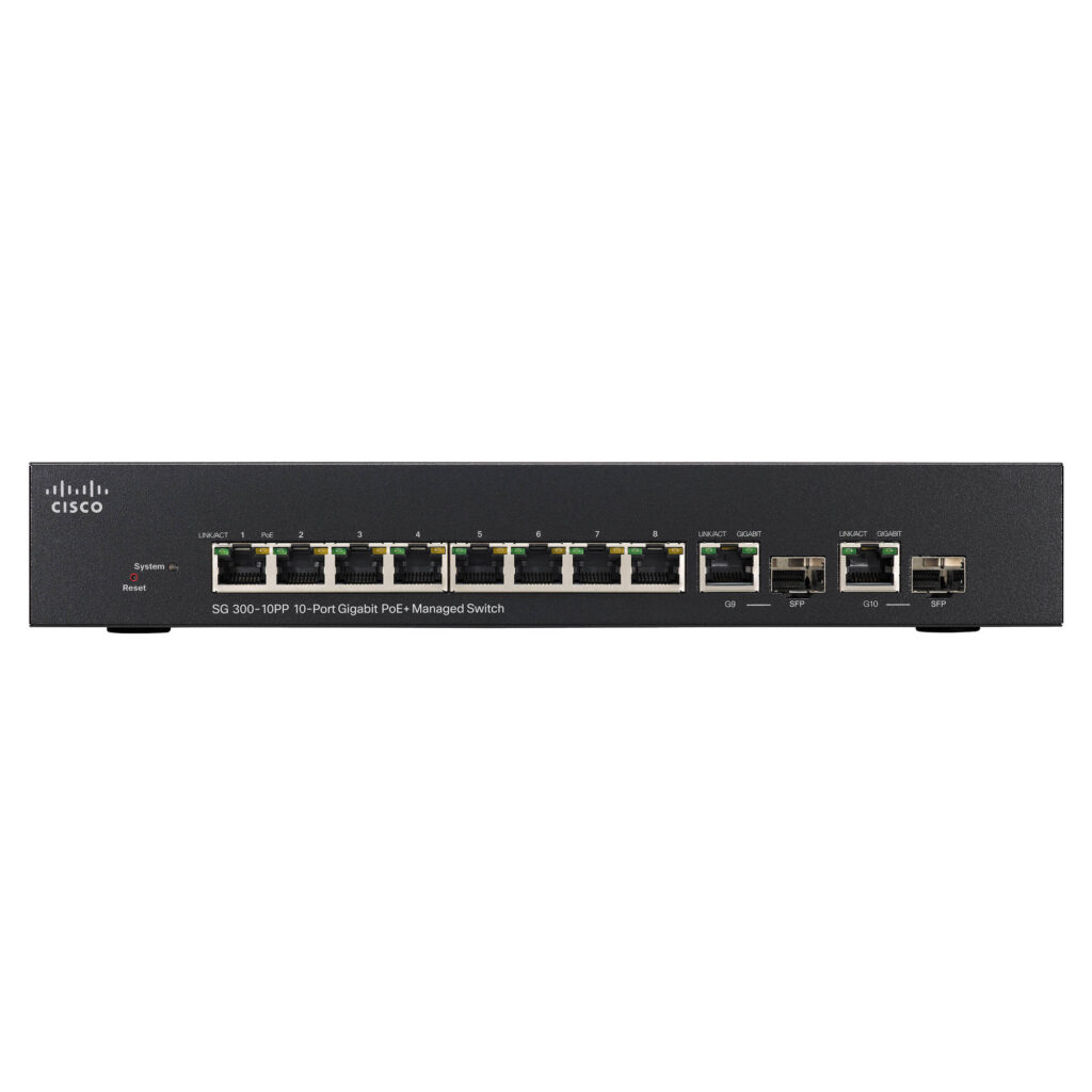Cisco SG300-10PP 10-port Gigabit PoE+ Managed Switch in Kenya | Tetop